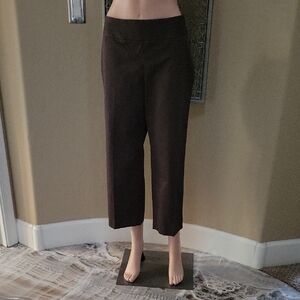 White House Black Market 'Legacy' Fit Dark Brown Cropped Pants